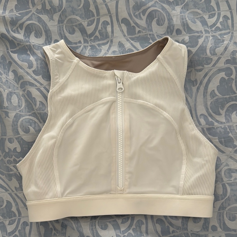 Lululemon Athletica White Sports Bra (can be an athletic swimsuit)